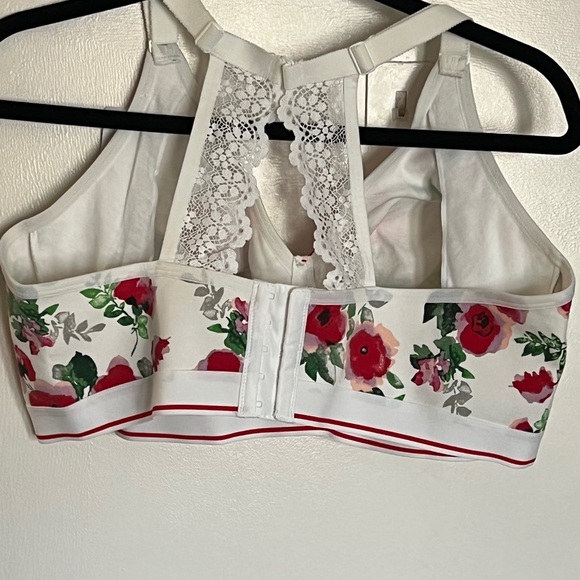 Cacique Unlined Full Coverage No Wire Floral Bralette - Picture 4 of 5